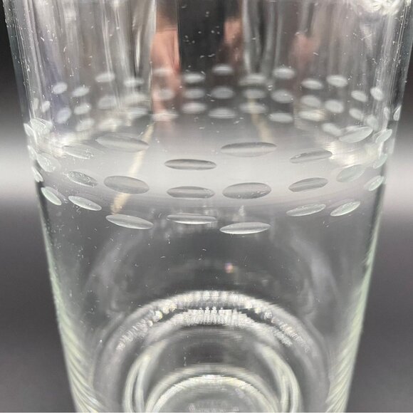 Etched Crystal Footed Pitcher Cocktail Lemonade Princess House Clear Barware - Picture 7 of 9